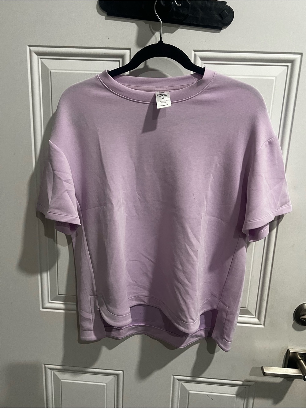 Relaxed Lavender Crewneck Short Sleeve Tee